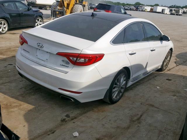 5NPE34AF9FH171901 - 2015 HYUNDAI SONATA SPO WHITE photo 4