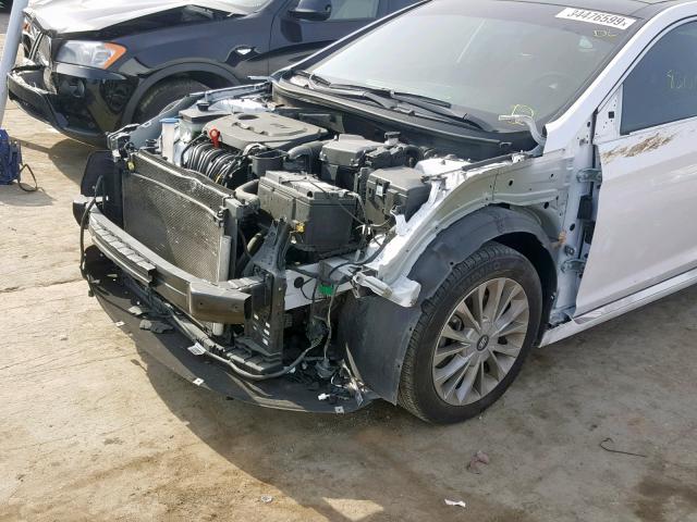 5NPE34AF9FH171901 - 2015 HYUNDAI SONATA SPO WHITE photo 9