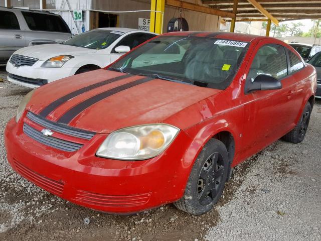 1G1AK15F077305686 - 2007 CHEVROLET COBALT LS RED photo 2