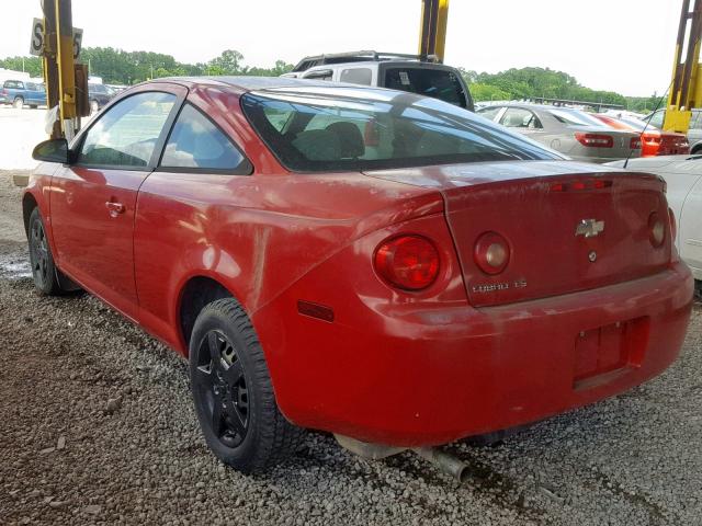 1G1AK15F077305686 - 2007 CHEVROLET COBALT LS RED photo 3