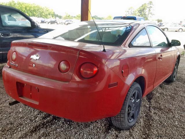 1G1AK15F077305686 - 2007 CHEVROLET COBALT LS RED photo 4