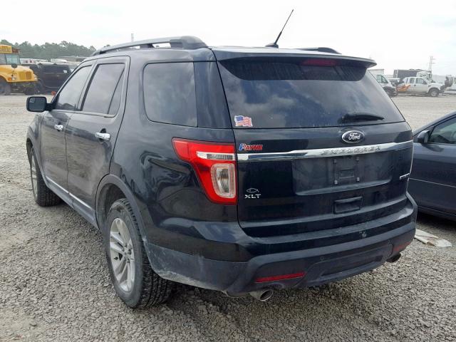 1FM5K7D81EGB09361 - 2014 FORD EXPLORER X BLACK photo 3