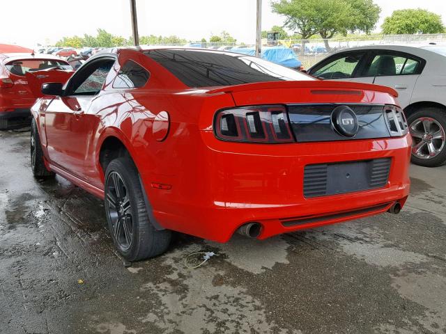 1ZVBP8CFXE5272422 - 2014 FORD MUSTANG GT RED photo 3