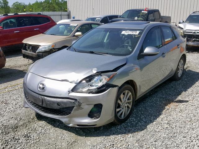 JM1BL1M7XC1638655 - 2012 MAZDA 3 I GRAY photo 2