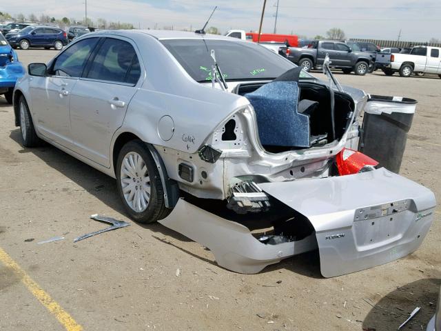 3FADP0L38BR335146 - 2011 FORD FUSION HYB SILVER photo 3