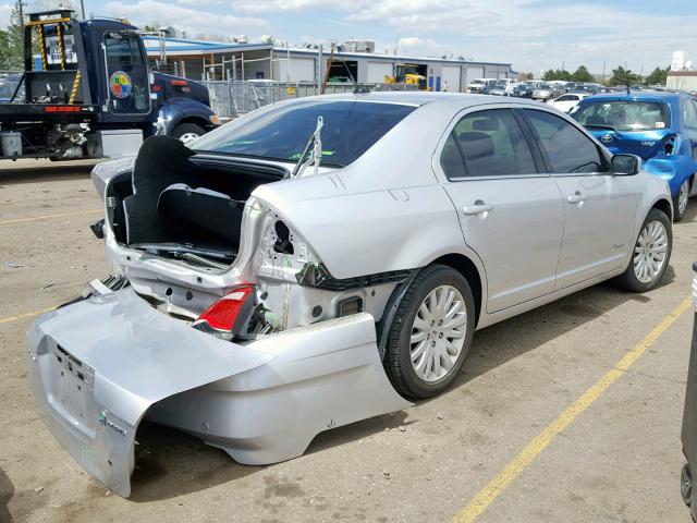 3FADP0L38BR335146 - 2011 FORD FUSION HYB SILVER photo 4