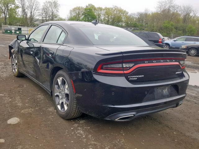 2C3CDXJGXGH341860 - 2016 DODGE CHARGER SX BLACK photo 3