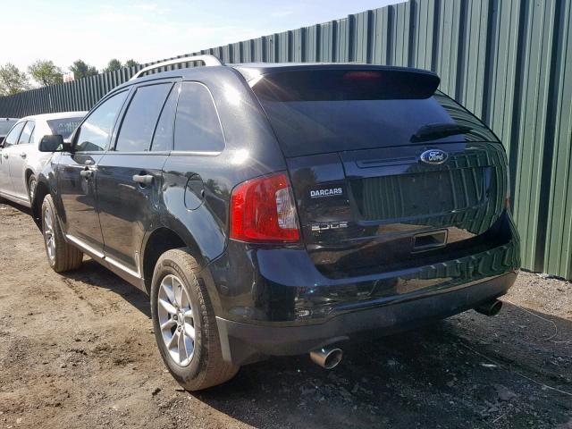 2FMDK3GC2DBC05641 - 2013 FORD EDGE SE BLACK photo 3