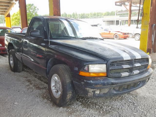 1B7FL26Y5WS507483 - 1998 DODGE DAKOTA BLACK photo 1