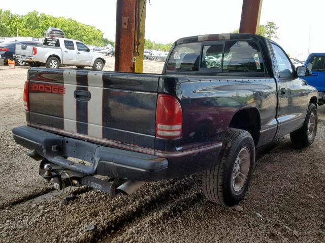 1B7FL26Y5WS507483 - 1998 DODGE DAKOTA BLACK photo 4