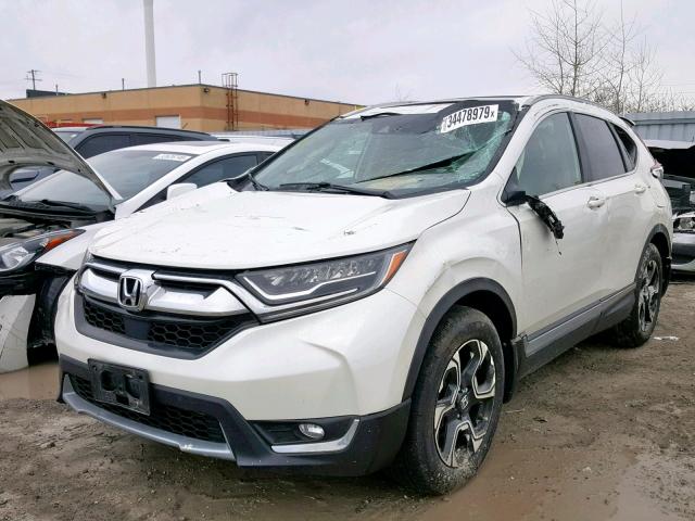 2HKRW2H92HH102113 - 2017 HONDA CR-V TOURI WHITE photo 2