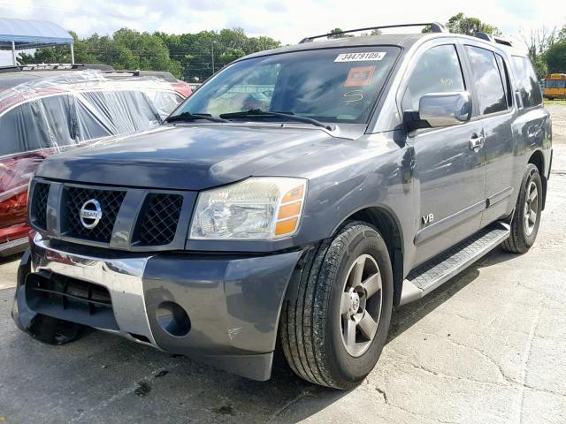 5N1AA08A26N742776 - 2006 NISSAN ARMADA SE GRAY photo 2