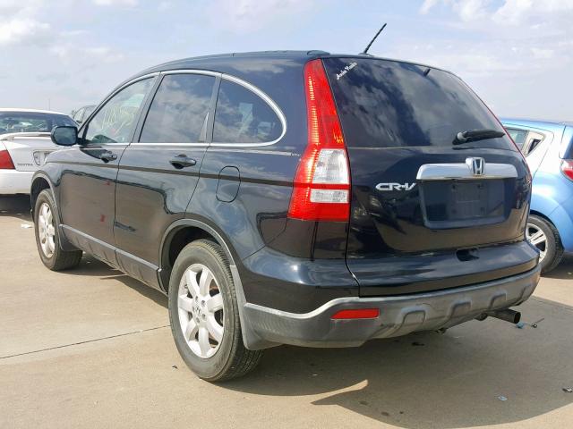 JHLRE38787C033190 - 2007 HONDA CR-V EXL BLACK photo 3