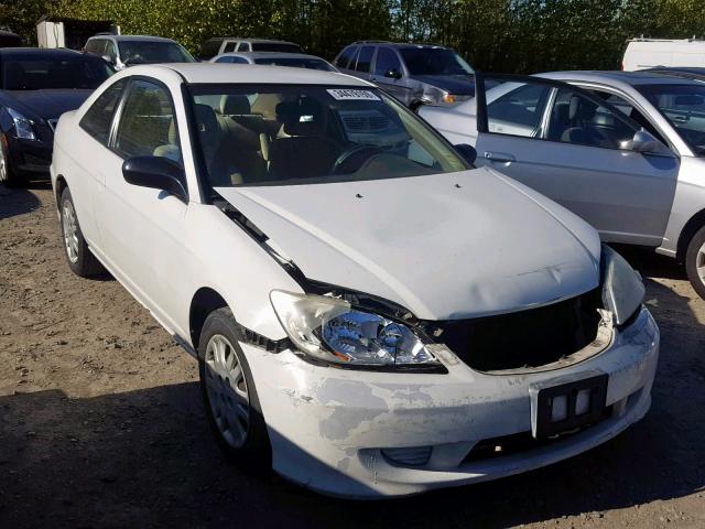 1HGEM21584L033396 - 2004 HONDA CIVIC LX WHITE photo 1