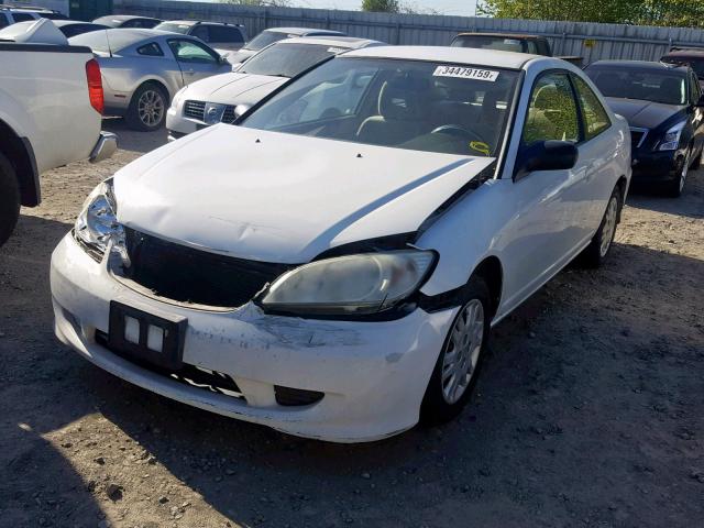 1HGEM21584L033396 - 2004 HONDA CIVIC LX WHITE photo 2