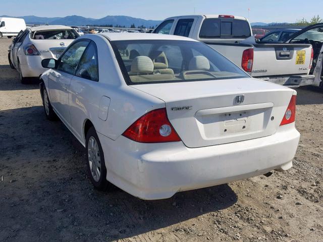 1HGEM21584L033396 - 2004 HONDA CIVIC LX WHITE photo 3