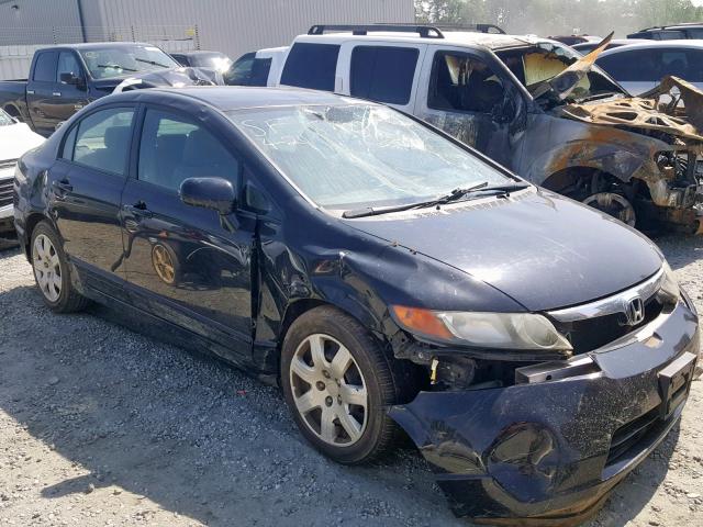 1HGFA16578L003876 - 2008 HONDA CIVIC LX BLACK photo 1