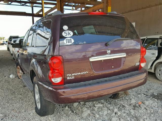 1D4HD48D34F149921 - 2004 DODGE DURANGO SL MAROON photo 3