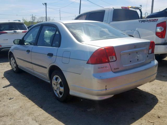 2HGES16395H550101 - 2005 HONDA CIVIC DX V SILVER photo 3