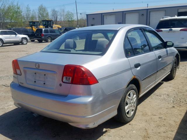 2HGES16395H550101 - 2005 HONDA CIVIC DX V SILVER photo 4