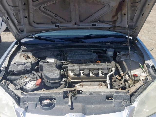 2HGES16395H550101 - 2005 HONDA CIVIC DX V SILVER photo 7