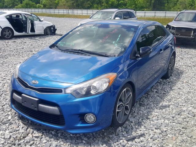 KNAFZ6A34F5263760 - 2015 KIA FORTE SX BLUE photo 2