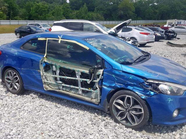 KNAFZ6A34F5263760 - 2015 KIA FORTE SX BLUE photo 9