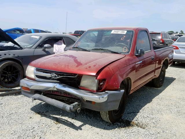 4TANL42NXWZ058422 - 1998 TOYOTA TACOMA MAROON photo 2