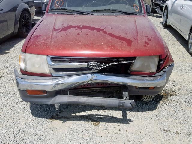 4TANL42NXWZ058422 - 1998 TOYOTA TACOMA MAROON photo 7