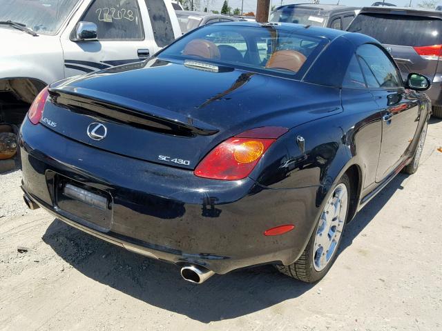 JTHFN48Y830045851 - 2003 LEXUS SC 430 BLACK photo 4