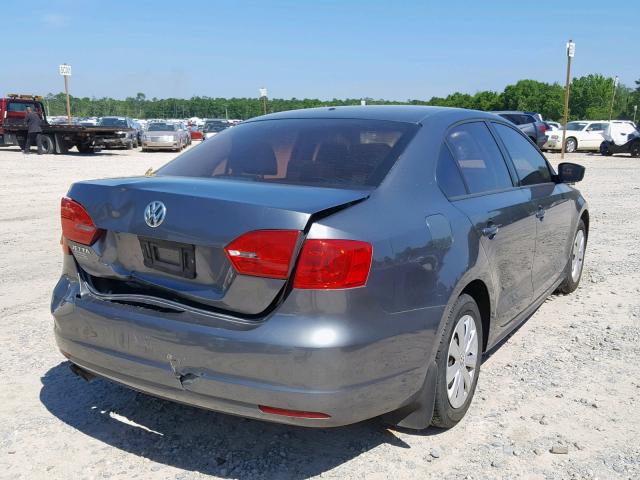 3VW2K7AJ1EM331724 - 2014 VOLKSWAGEN JETTA BASE CHARCOAL photo 4