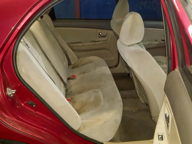 KNAFE121585512209 - 2008 KIA SPECTRA EX MAROON photo 6