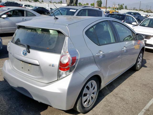 JTDKDTB34E1559574 - 2014 TOYOTA PRIUS C SILVER photo 4