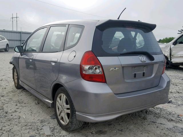 JHMGD38607S043246 - 2007 HONDA FIT S GRAY photo 3