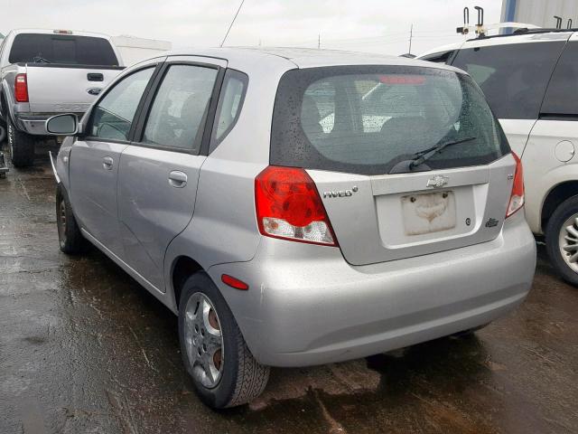 KL1TD66668B109540 - 2008 CHEVROLET AVEO BASE Gümüş foto 3
