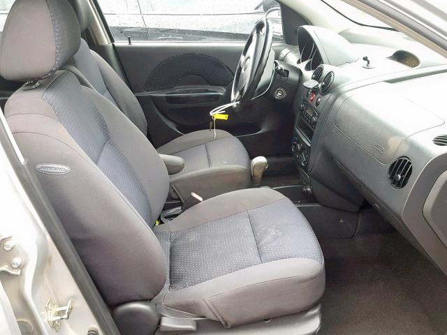 KL1TD66668B109540 - 2008 CHEVROLET AVEO BASE Gümüş foto 5