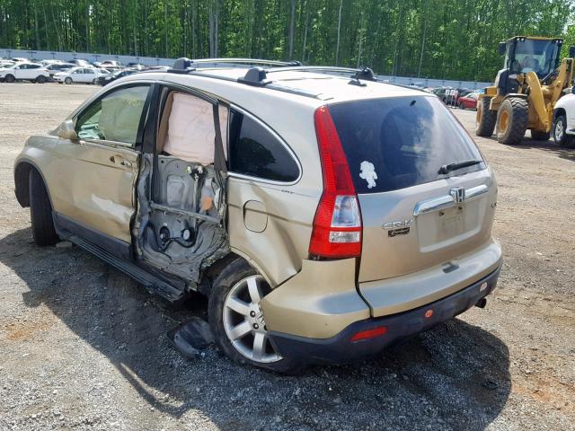 JHLRE48777C117555 - 2007 HONDA CR-V EXL TAN photo 3