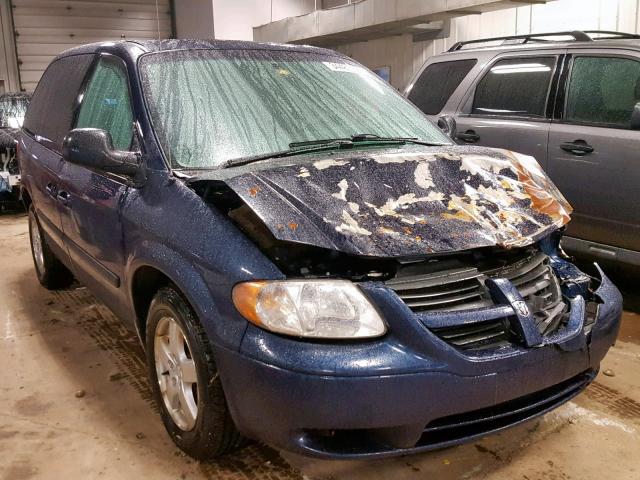 1D4GP45R56B742967 - 2006 DODGE CARAVAN SX BLUE photo 1