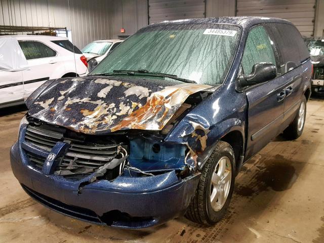 1D4GP45R56B742967 - 2006 DODGE CARAVAN SX BLUE photo 2