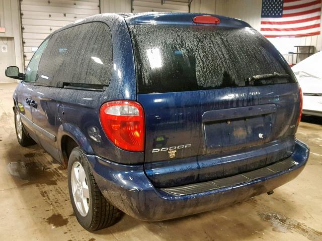 1D4GP45R56B742967 - 2006 DODGE CARAVAN SX BLUE photo 3