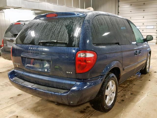 1D4GP45R56B742967 - 2006 DODGE CARAVAN SX BLUE photo 4