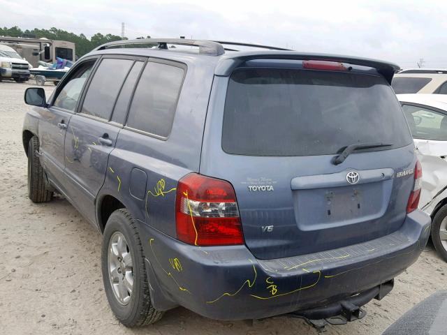 JTEGP21A470131838 - 2007 TOYOTA HIGHLANDER BLUE photo 3