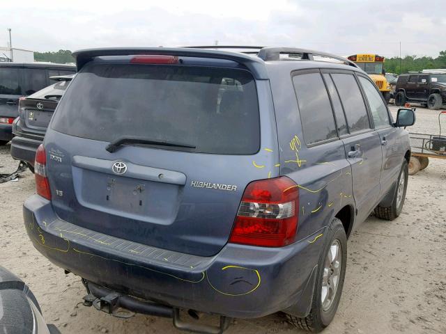 JTEGP21A470131838 - 2007 TOYOTA HIGHLANDER BLUE photo 4