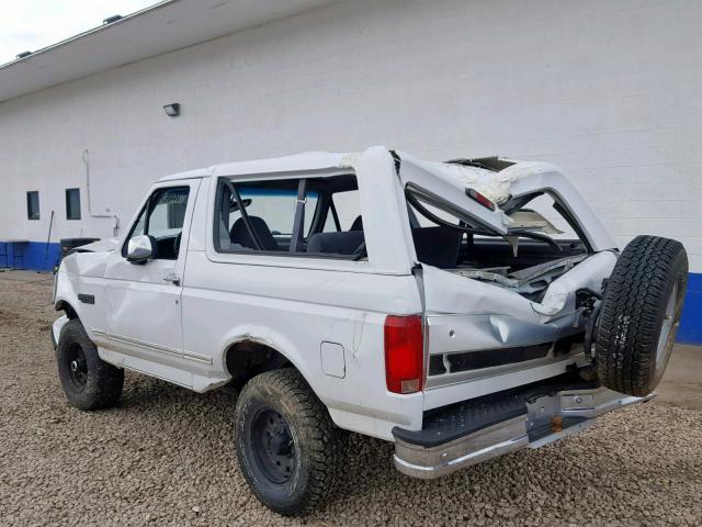 1FMEU15HXTLB58343 - 1996 FORD BRONCO U10 WHITE photo 3