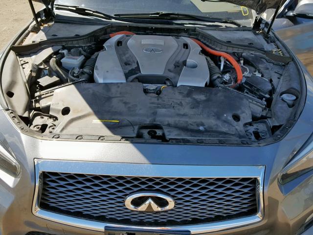 JN1AV7AR7EM701620 - 2014 INFINITI Q50 HYBRID GRAY photo 7