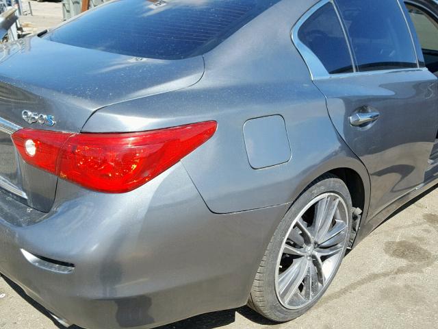 JN1AV7AR7EM701620 - 2014 INFINITI Q50 HYBRID GRAY photo 9