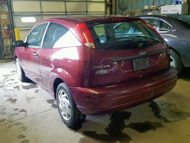 1FAFP31N06W219876 - 2006 FORD FOCUS ZX3 RED photo 3