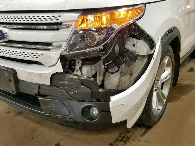 1FMHK8F88CGA94757 - 2012 FORD EXPLORER L WHITE photo 9