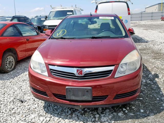 1G8ZV57B99F110417 - 2009 SATURN AURA XR BURGUNDY photo 9