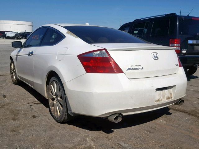 1HGCS22858A010312 - 2008 HONDA ACCORD EXL WHITE photo 3